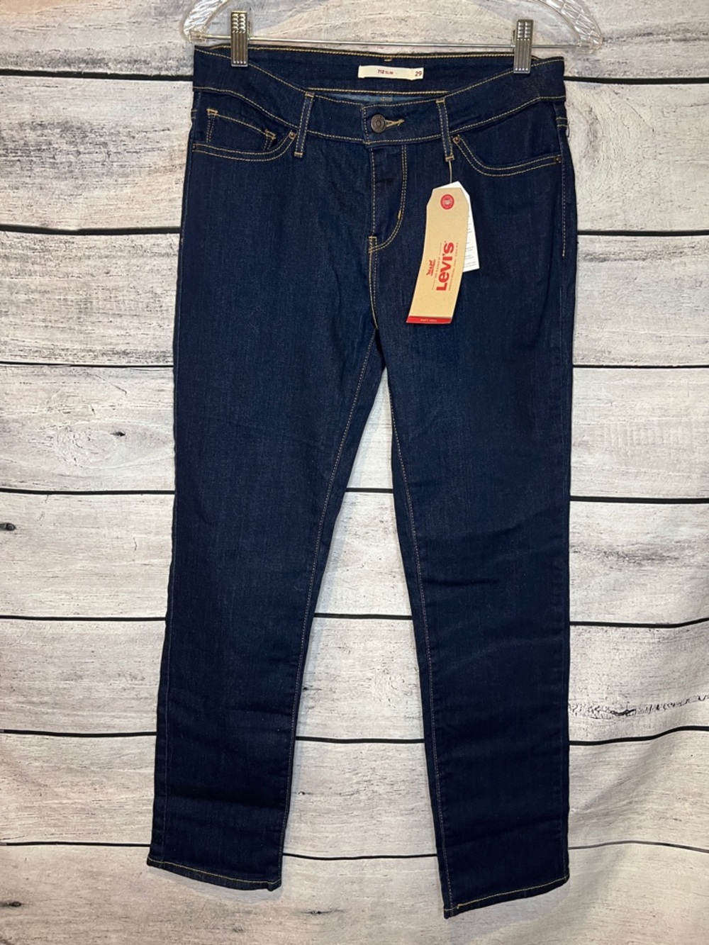 Levi's 712 Slim Women's Dark Blue Jeans Stretch Size 29x30